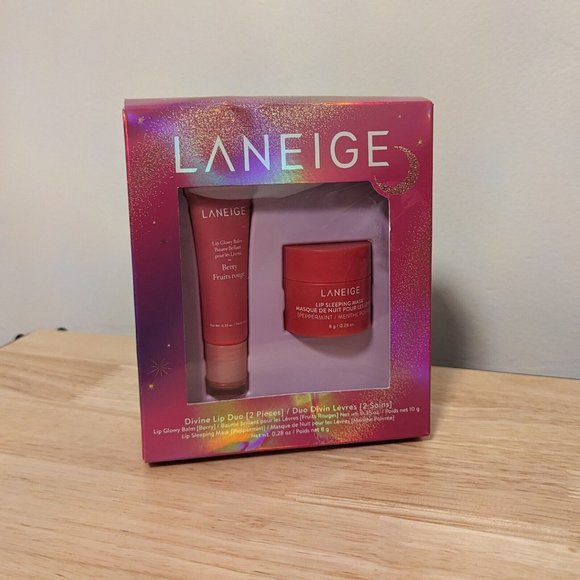 LANEIGE Divine Lip Duo Set Lip Glowy Balm Berry & Lip Sleeping Mask Pepp… - Picture 1 of 3